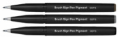 Набор маркеров-кистей "Brush Sign Pen Pigment", 3 цвета: черный, серый, сепия